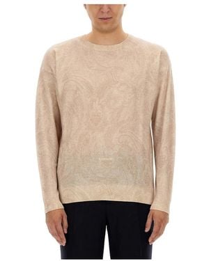 Etro Round-Neck Knitwear - Natural