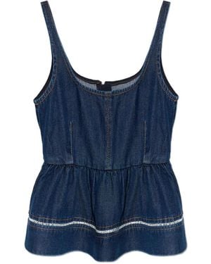 Munthe Sleeveless Tops - Blue