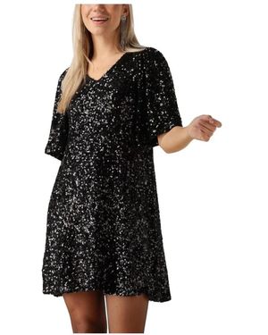 Moves Kleedjes ,Zwart ,Zwarte Mini Jurk Manalina