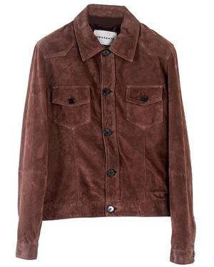 Amaranto Leather Jackets - Marrone