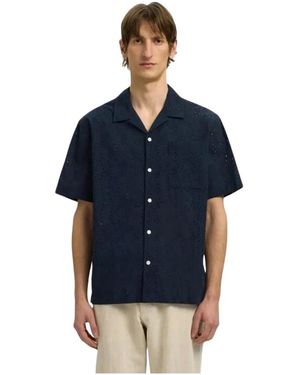 SELECTED Short Sleeve Shirts - Blu