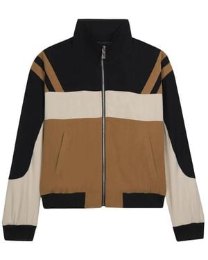 Gcds Color Block Zip-Up Jacke - Schwarz