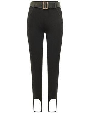 Self-Portrait Capri Strick-Leggings - Schwarz