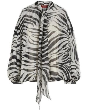 Max Mara Overhemden ,Veelkleurig ,Midi Kleedjes - Grijs