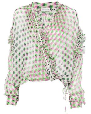 Dries Van Noten Overhemden ,Veelkleurig ,02250-Cenver Bis 3094 W.W. Shirt - Wit