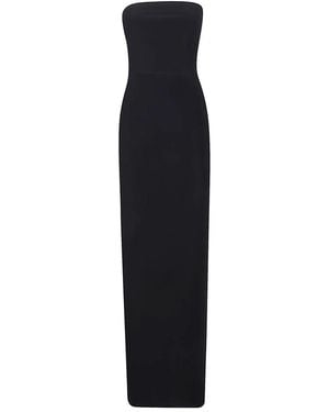 Norma Kamali Trägerloses Langes Kleid - Schwarz