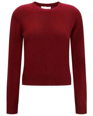 Lisa Yang Truien & Vesten ,Rood ,Kasjmier Trui Met Ronde Hals
