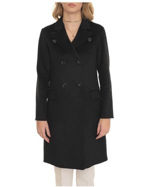 Liu Jo Double-Breasted Coats - Black