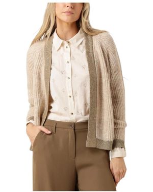 Summum Truien & Vesten ,Wit ,Alpaca Blend Gebreid Vest - Naturel