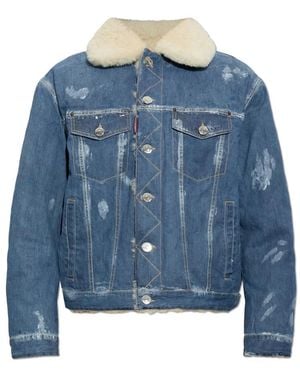 DSquared² Vintage-Stijl Denim Jacket - Blauw