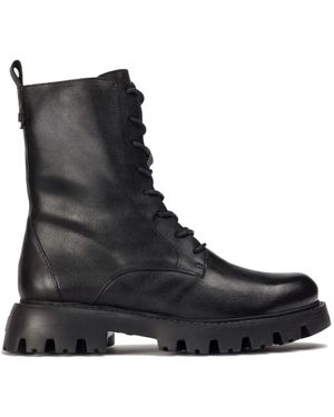 Wonders Lace-Up Laarzen - Zwart