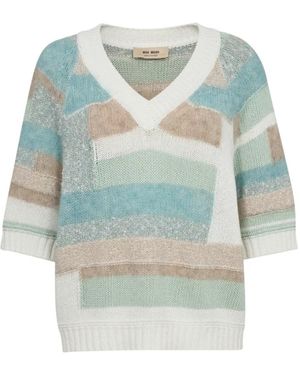 Mos Mosh V-Neck Knitwear - Blu