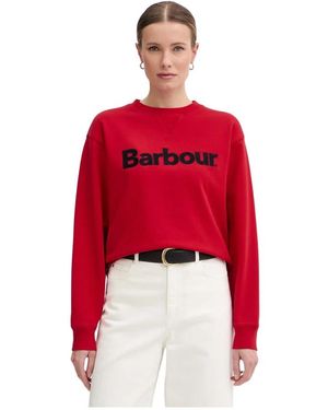 Barbour Hartland Logo Sweatshirt - Rood
