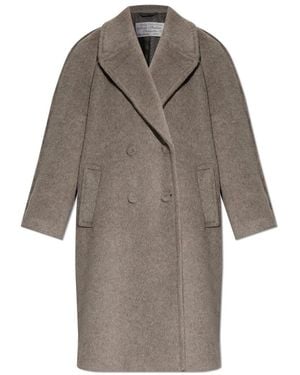 Acne Studios Doppelreihiger Wollmantel - Braun