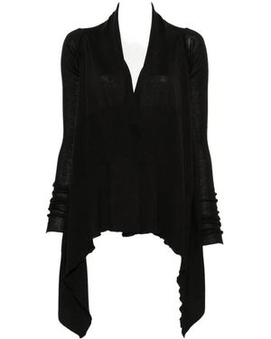 Rick Owens Truien & Vesten ,Zwart ,Draped Shawl Cardigan