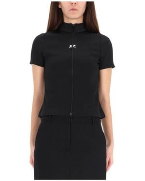 Courreges Interlock Zipped Top - Zwart