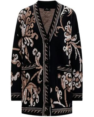 Etro Jacquard Gebreide Cardigan - Zwart