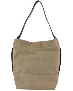 Lemaire Tassen ,Katoen Belted Tote Bag - Bruin