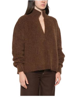 Uma Wang V-Neck Knitwear - Marrón