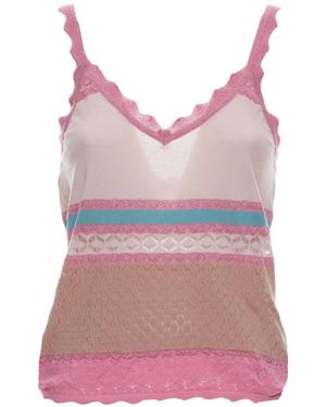Akep Sleeveless Tops - Pink