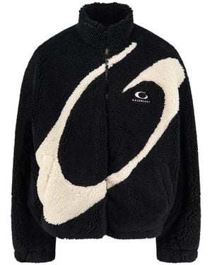 Balenciaga Oversized Faux Fur Jacket - Black