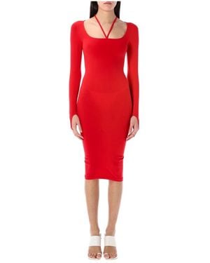ANDREA ADAMO Midi Dresses - Red