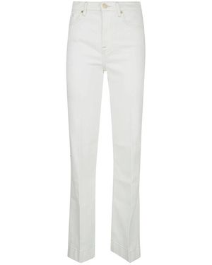 7 For All Mankind Boot-Cut Jeans - White