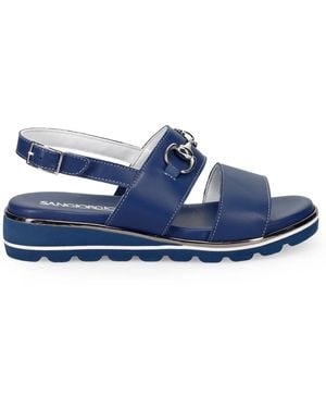 Sangiorgio Flat Sandals - Blue
