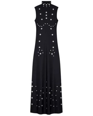 Coperni Kleedjes ,Zwart ,High Neck Snaps Dress