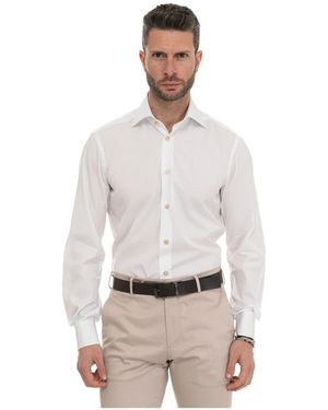 Kiton Overhemden ,Wit ,Dress Shirt - Grijs