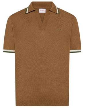 Sun 68 Polo Shirts - Brown