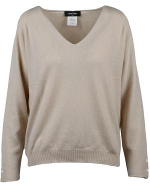 Gran Sasso V-Neck Knitwear - Gris
