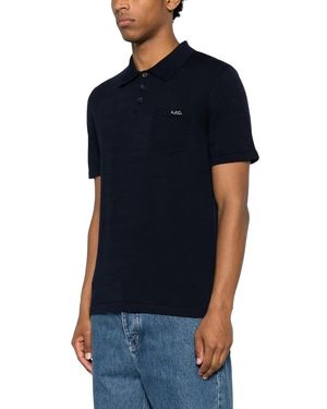 A.P.C. Knit Polo - Blauw