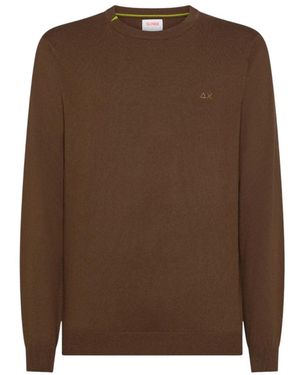 Sun 68 Round-Neck Knitwear - Brown