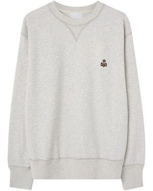 Isabel Marant Beiger Pullover Mit Miniatur-Logo - Grau