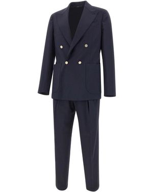 BRIGLIA Double Breasted Suits - Blue