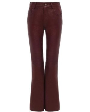 Chloé Leather Trousers - Red
