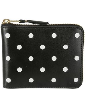 Comme des Garçons Accessoires ,Zwart ,Leren Dots Bedrukte Tas