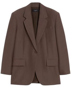 Weekend by Maxmara Brauner Oversized Blazer Doppelte Baumwollmischung