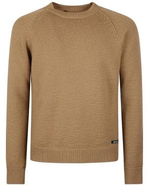 Prada Round-Neck Knitwear - Brown