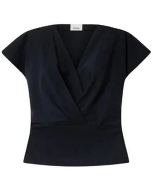Isabel Marant Tops ,Zwart ,Katoen Nadrine T-Shirt