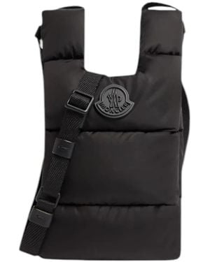 Moncler Tassen ,Zwart ,Leer Legere Crossbodytas