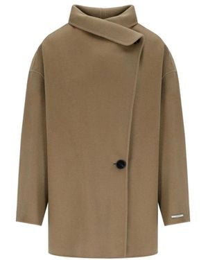 Marella Single-Breasted Coats - Verde