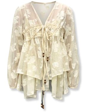 EPINGLER Leaf Cardigan - Natur
