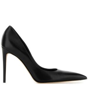 McQueen Schoenen ,Zwart ,Leer Leren Pumps Met Spitse Neus En Hoge Hak