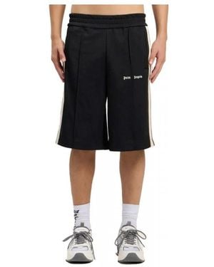 Palm Angels Long Shorts - Black