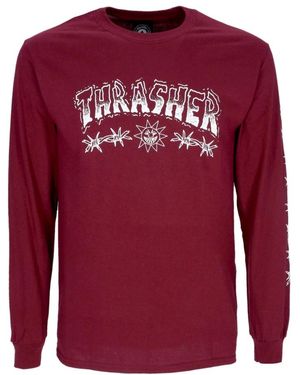 Thrasher Long Sleeve Tops - Rojo