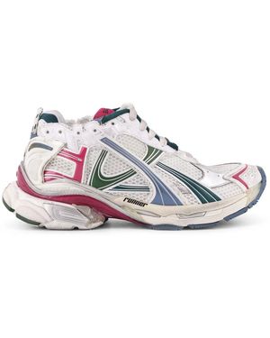 Balenciaga Mesh Sneakers Mit Logo-Schriftzug - Weiß