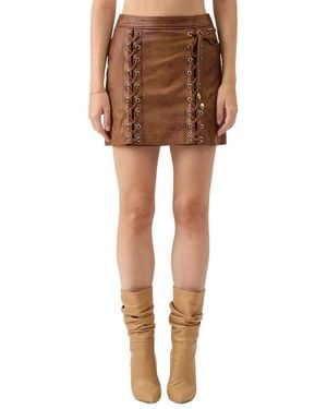 Just Cavalli Short Skirts - Brown
