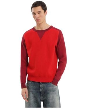 1989 STUDIO Roter Pullover Mit Rundhalsausschnitt